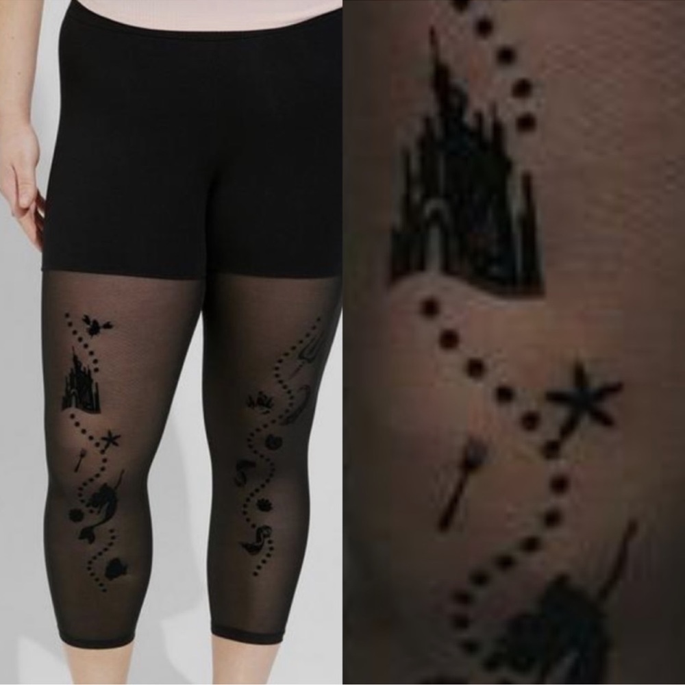 Torrid Disney The Little Mermaid 25 Inch Crop Comfort Waist Premium Mesh Legging